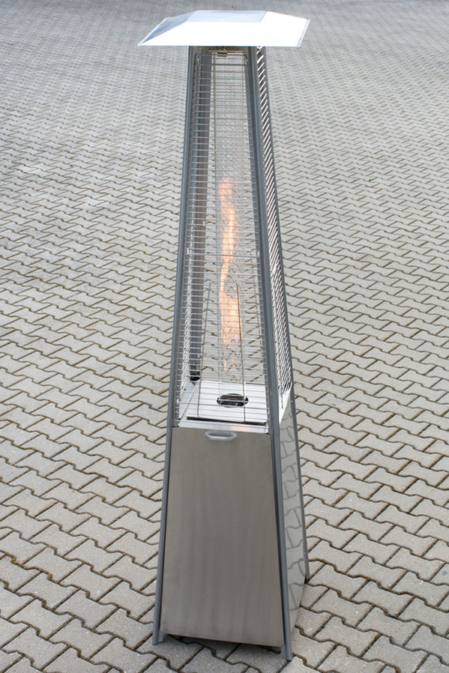 Höhe: 230 cm | Durchmesser: 50-20 cm | Gas-Betrieb | Fahrbar